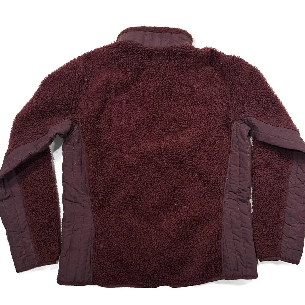 Patagonia‎ Retro-X Sweater Womens Medium Full Zip Red Deep Pile Fleece